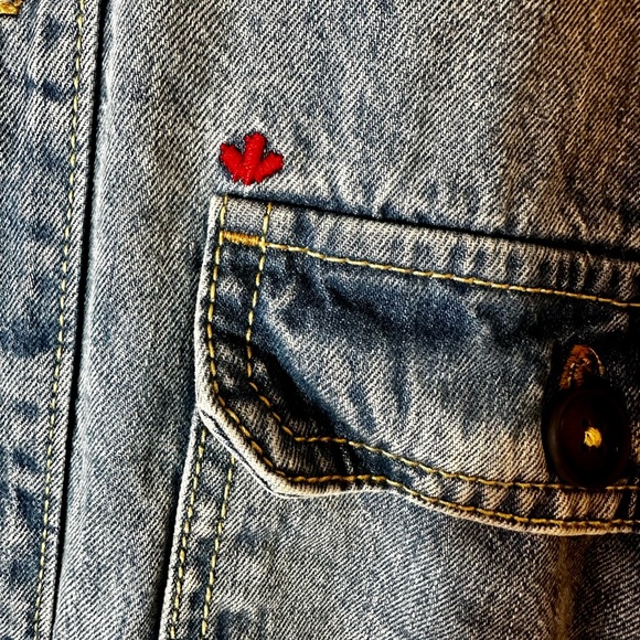 BUFFALO DAVD BITTON Blue Distressed Denim Button Down Shirt Jacket Men’s Large - Picture 2 of 9